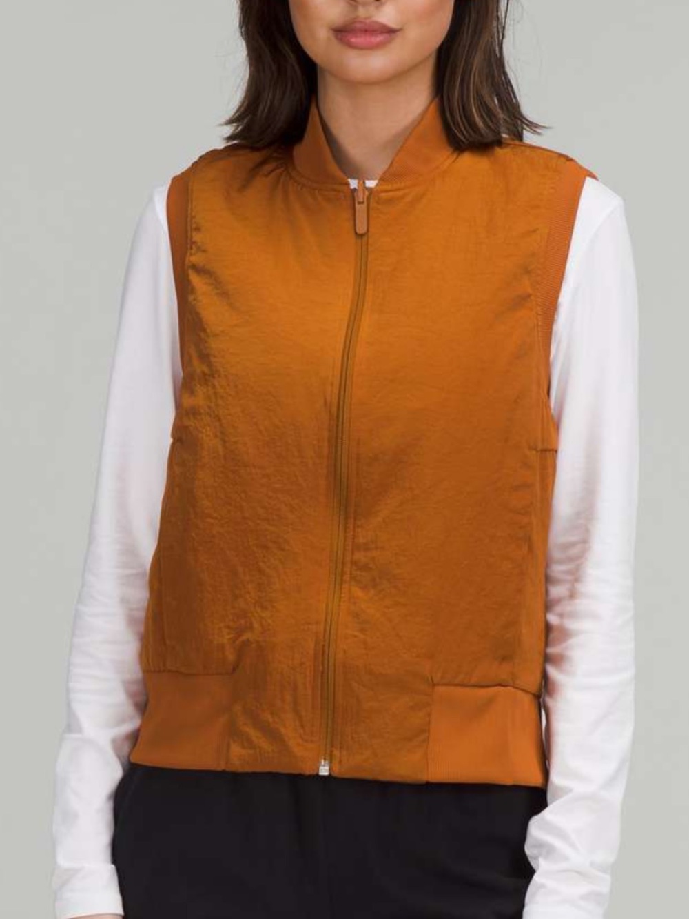 lululemon athletica Orange Sleeveless Bomber Vest